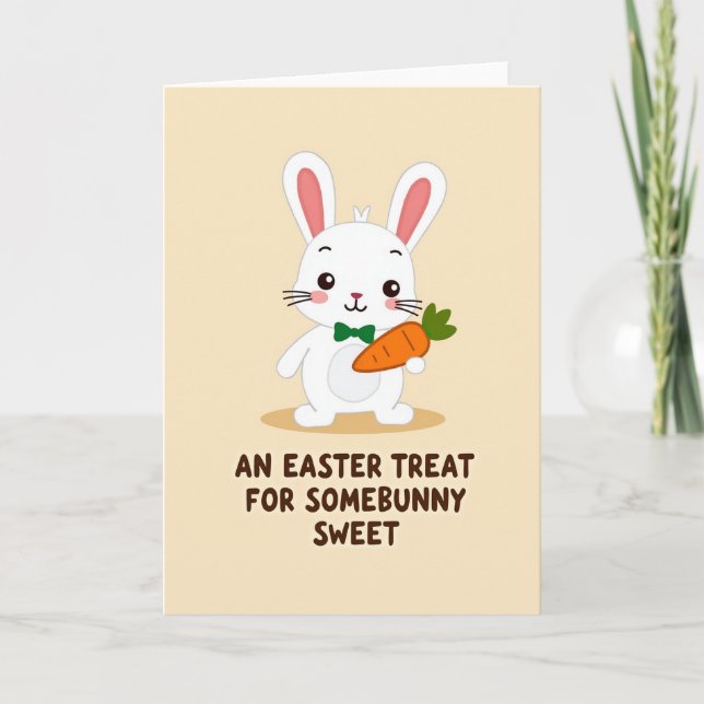 Tarjeta de Pascua de conejito (Anverso)