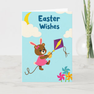 Tarjeta de Pascua de conejito de primavera