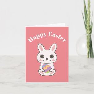 Tarjeta de Pascua de conejito lindo