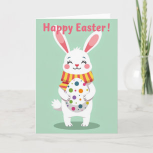 Tarjeta de Pascua de Conejo de Lunares