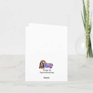 Tarjeta de Pascua de conejo de Pascua de Basset Ho