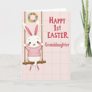 Tarjeta de Pascua de Conejo Estriado
