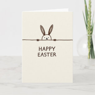 Tarjeta de Pascua de Conejo Sepia