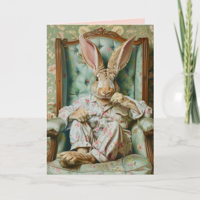 Tarjeta de Pascua de Conejo Snarky (Anverso)