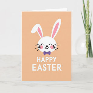 Tarjeta de Pascua de Corbata de Conejo