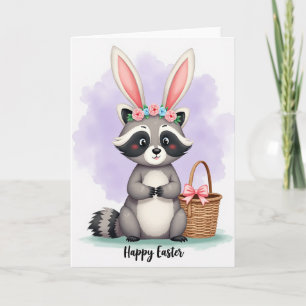 Tarjeta de Pascua de criatura adorable del bosque