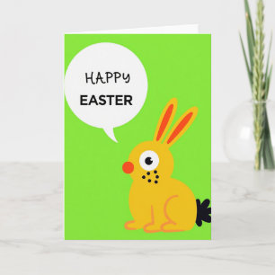 Tarjeta de Pascua de Criatura Amarilla