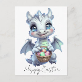 Tarjeta de Pascua de Dragón Feliz