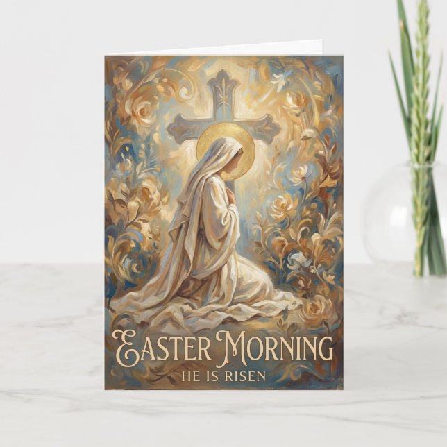 Tarjeta de Pascua de Duelo a Gloria (Anverso)