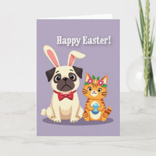 Tarjeta de Pascua de Felino Rayado