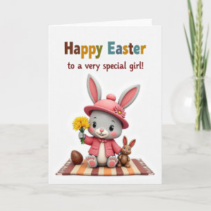 Tarjeta de Pascua de Feliz Pascua con Alfombra de