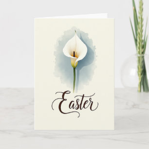 Tarjeta de Pascua de Flor Blanca