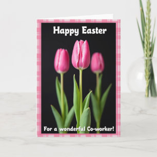 Tarjeta de Pascua de Flor de Cerezo Rosa