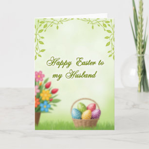 Tarjeta de Pascua de Flores de Primavera