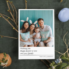 Tarjeta de Pascua de foto personalizada