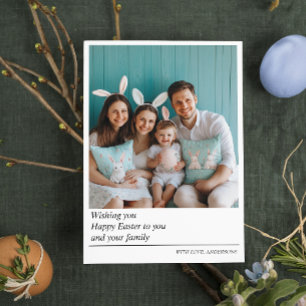 Tarjeta de Pascua de foto personalizada