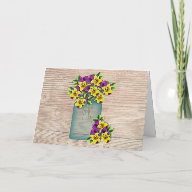 Tarjeta de Pascua de Fuente Grande Violas (Anverso)