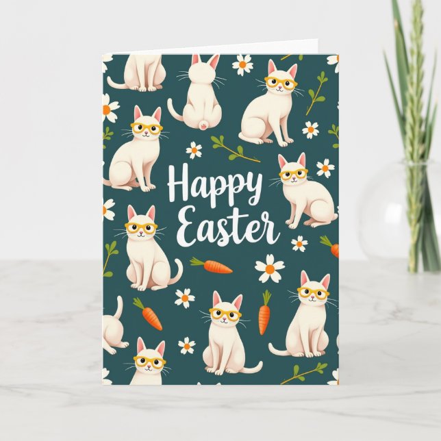 Tarjeta de Pascua de gatito (Anverso)