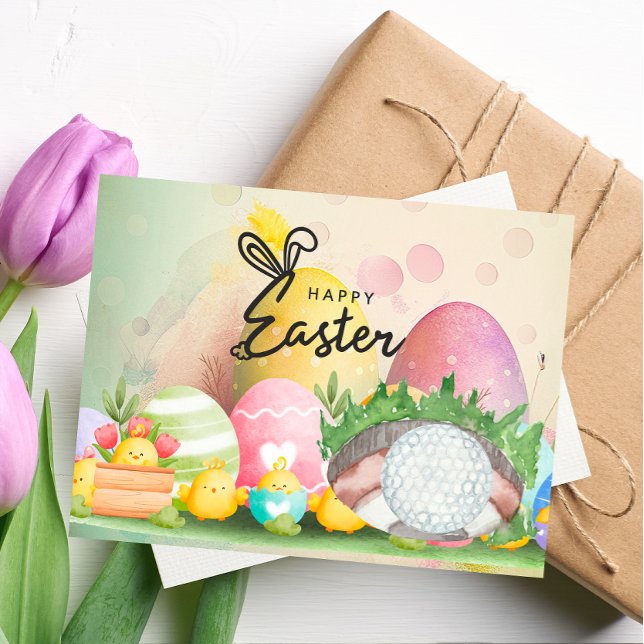 Tarjeta de Pascua de Golf para acuarela de oro (Subido por el creador)