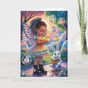 Tarjeta de Pascua de Hada de Fantasía Primavera En