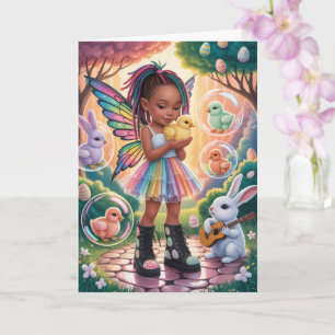 Tarjeta de Pascua de Hada de Fantasía Primavera En