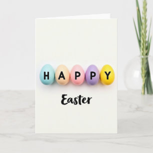 Tarjeta de Pascua de huevo pastel feliz