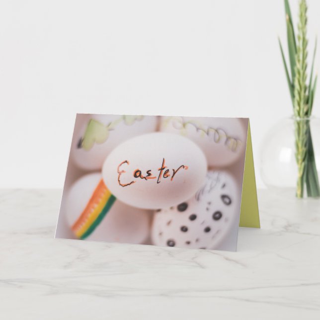 Tarjeta de Pascua de Huevos de Mano (Anverso)
