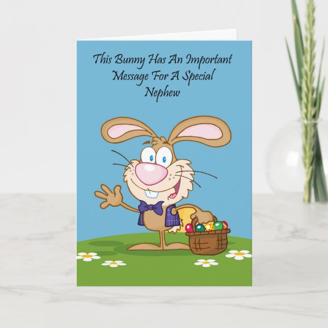 Tarjeta de Pascua de Humor de Salto del Sobrino Je (Anverso)