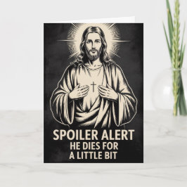 Tarjeta de Pascua de Jesús Divertido Alerta de Spo