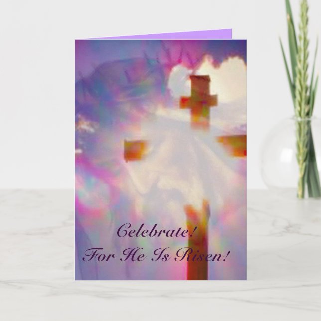 Tarjeta de Pascua de Jesús y Flores (Anverso)