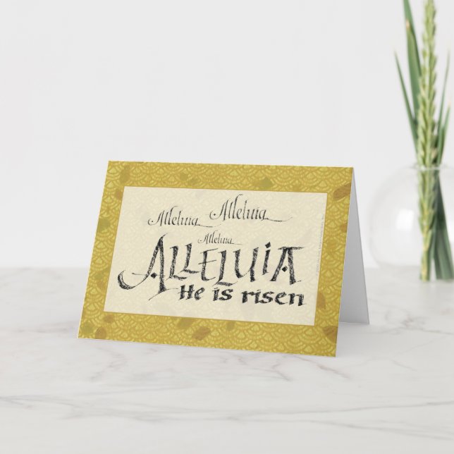 Tarjeta de pascua de la aleluya (Anverso)