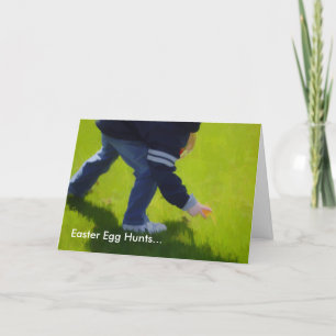 Tarjeta de pascua de la caza del huevo de Pascua