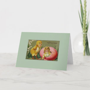 Tarjeta de Pascua de la italiana victoriana Buona 