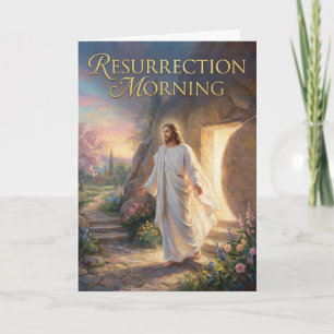 Tarjeta de Pascua de la Mañana de la Resurrección