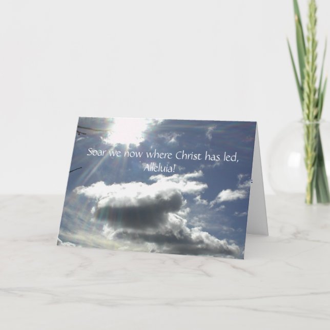 Tarjeta de Pascua de la serie de himnos de fe (Anverso)