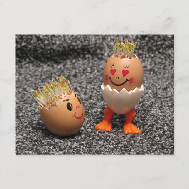 Tarjeta De Pascua De La Serie Eggmen De Hombres Co (Anverso)