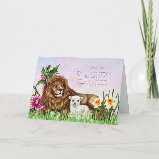Tarjeta de Pascua de León y Luz (Anverso)