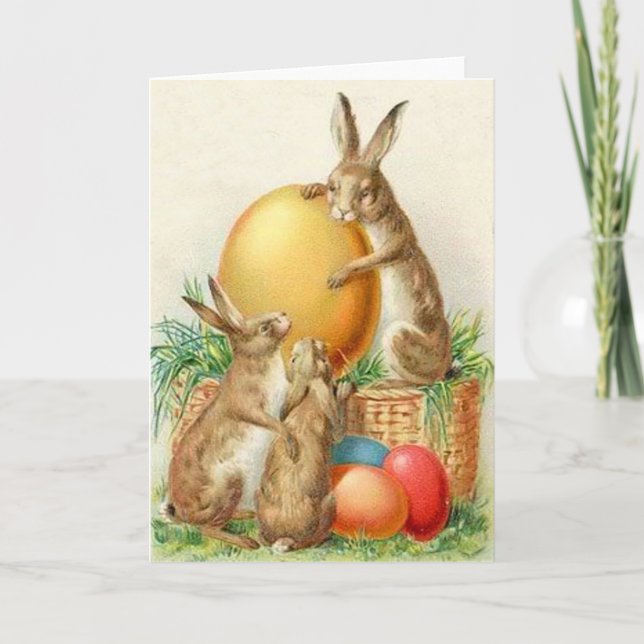 Tarjeta de pascua de los huevos de Pascua del (Anverso)