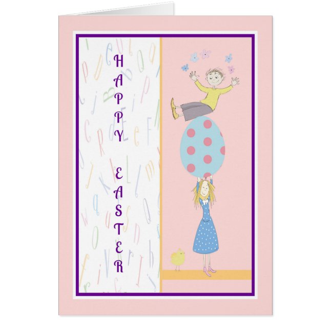 Tarjeta de Pascua de los padres a sus hijos (Frente)