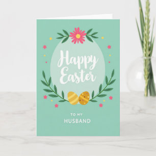 Tarjeta de Pascua de lunares rayados