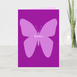 Tarjeta de Pascua de Mariposa Lavender