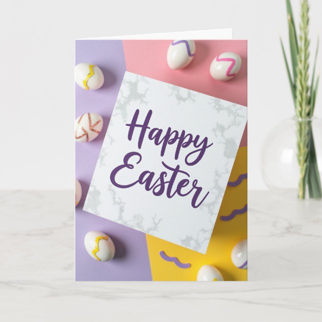 Tarjeta de Pascua de mármol gris (Anverso)