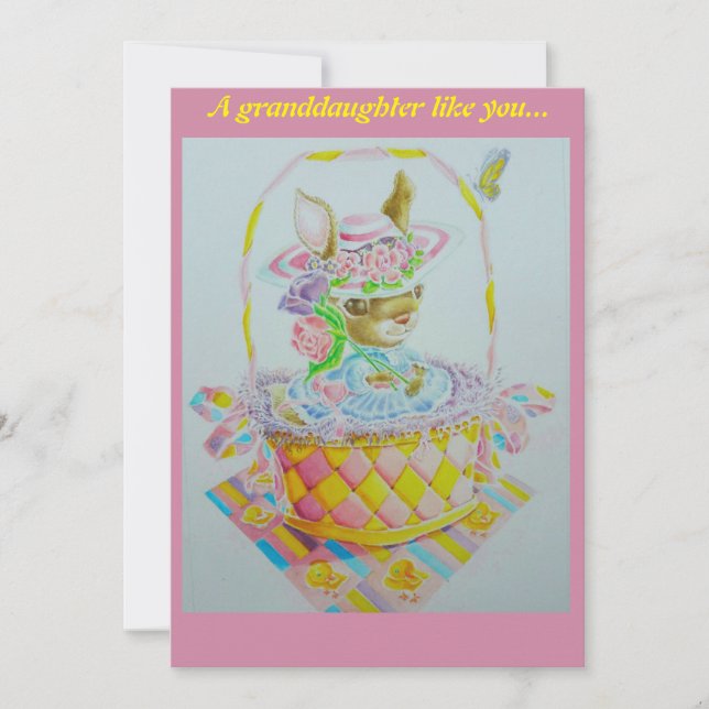 Tarjeta de Pascua de Nieta (Anverso)