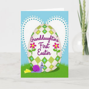 Tarjeta de Pascua de Nieta Diamante