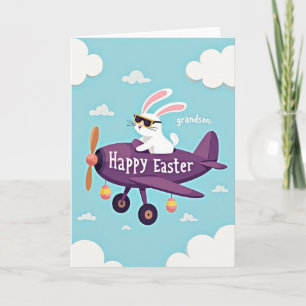 Tarjeta de Pascua de Nieto de Oro Falso
