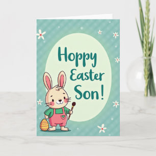 Tarjeta de Pascua de oro falso para hijo