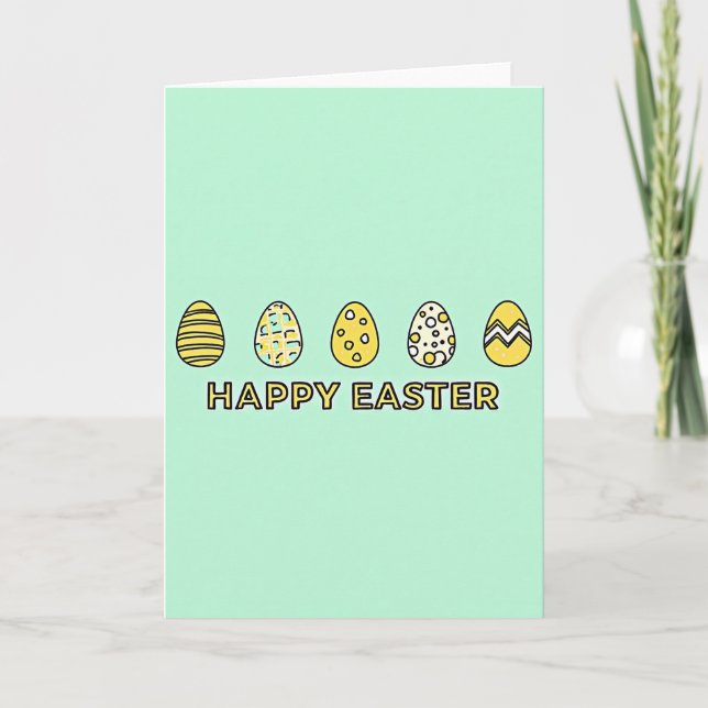 Tarjeta de Pascua de Óvalos de Primavera (Anverso)