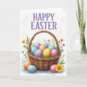 Tarjeta de Pascua de Óvalos Trenzados