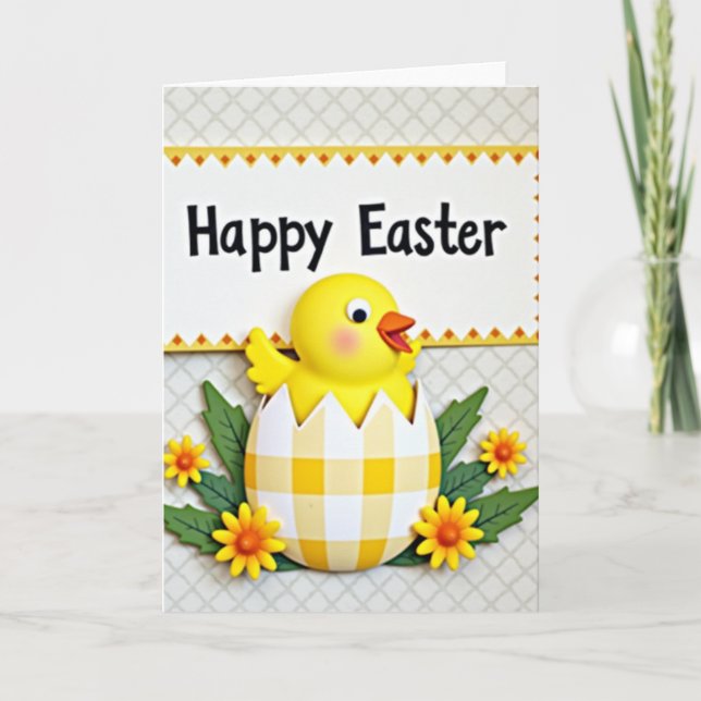 Tarjeta de Pascua de Pájaro de Primavera Feliz (Anverso)