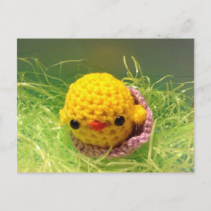 Tarjeta de Pascua de pollito bebé